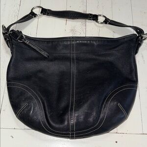 Y2K Coach 3651 Soho Hobo Black Leather Shoulder Bag